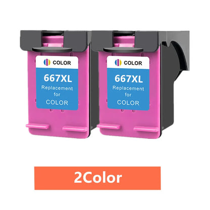 Remanufactured HP 667 / 667XL Ink Cartridge Replacement – Compatible Ink for HP DeskJet Ink Advantage 1275, 2374, 2375, 2376, 2775 & 2776 Printers