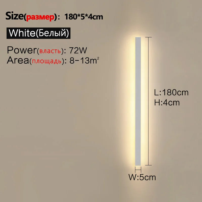 Waterproof Outdoor Wall Light – LED Garden Lamp, Modern Nordic Style for Living Room & TV Background, IP65, 110/220V Wall Washer
