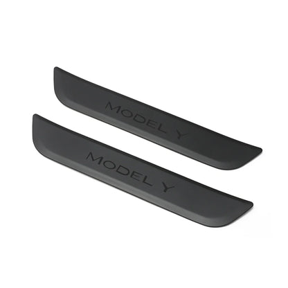 Rear Door Sill Protective Pad for Tesla Model Y – Anti-Kick Threshold Guard Cover Strip, Original Fit Accessories