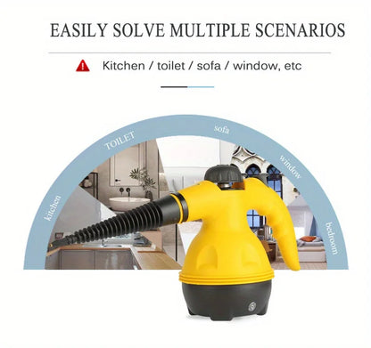 Handheld Electric Steam Cleaner – High Temperature Sterilization for Air Conditioning, Kitchen Hood & Car Cleaning, EU/US Plug