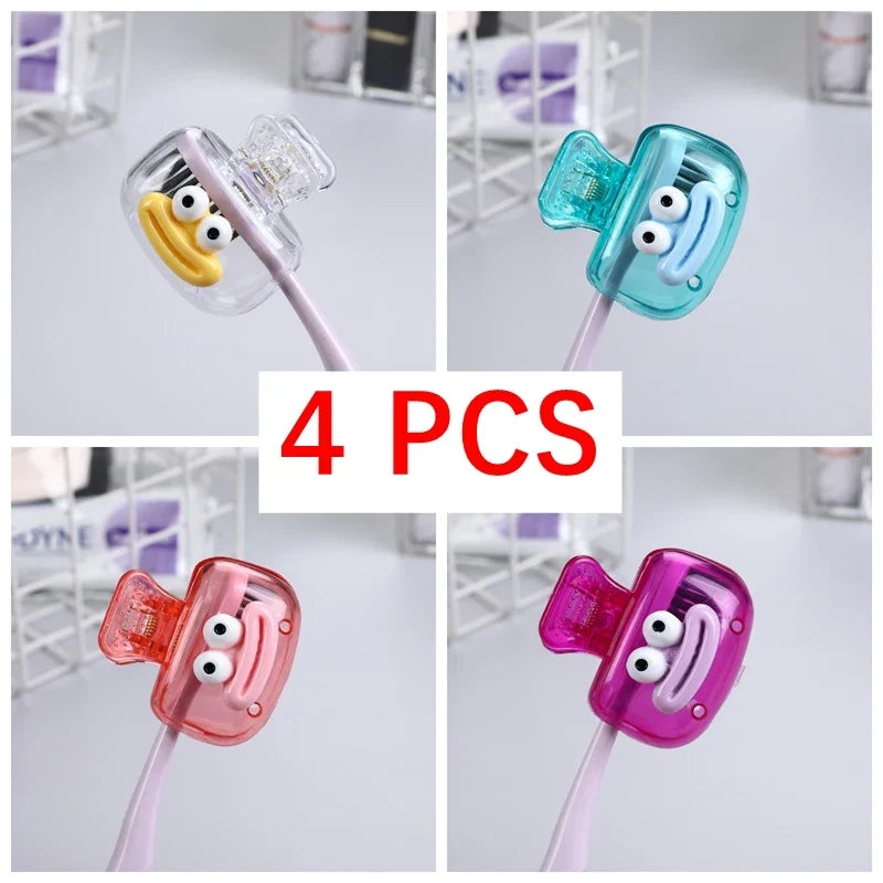 1/4PCS Toothbrush Covers - Portable Travel Toothbrush Head Protectors & Bathroom Storage Caps