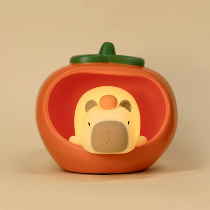 Capybara Cute Silicone LED Night Light - USB Rechargeable Dimmable Lamp for Kids' Room & Gift