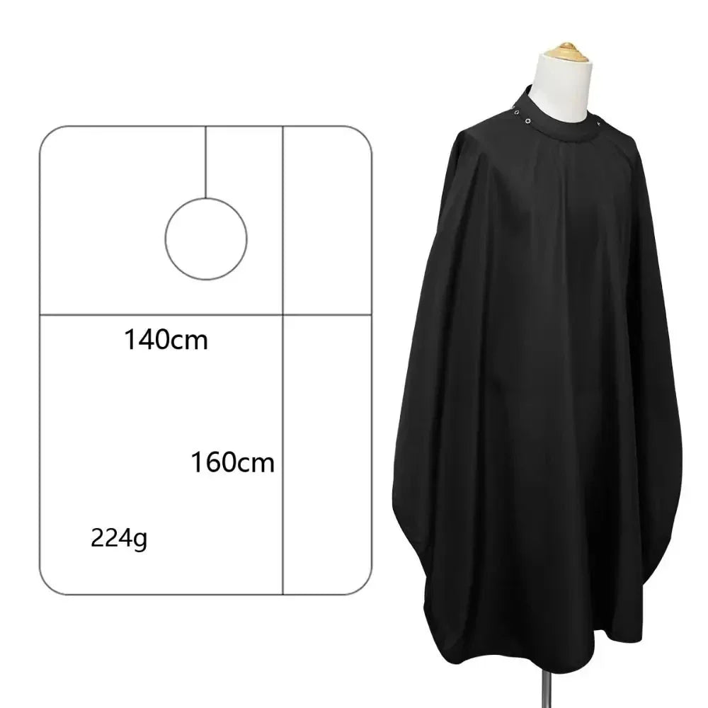 Professional Barber Hair Cutting Cape – Waterproof Transparent Silicone Collar, Anti-Static Salon Cape Eagle Shawl Style