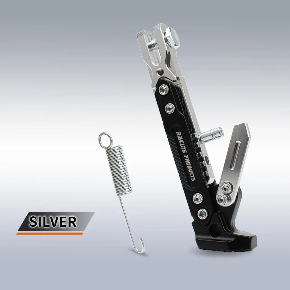 Motorcycle Kickstand Support — Universal Alloy Side Stand Bracket for Dirt Bikes & Motorbikes Tripod Foot Holder