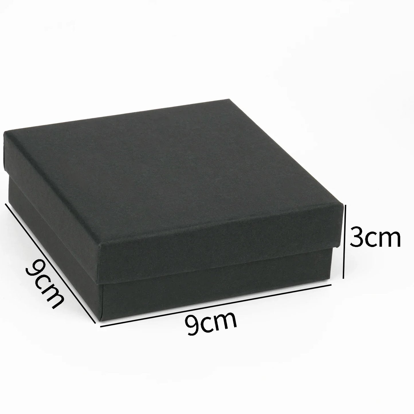 Black Square Jewelry Gift Box Organizer — Display & Packaging for Rings, Earrings, Necklaces, Bracelets, Brooches