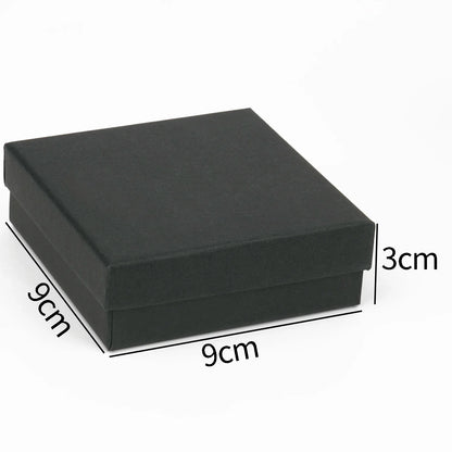 Black Square Jewelry Gift Box Organizer — Display & Packaging for Rings, Earrings, Necklaces, Bracelets, Brooches