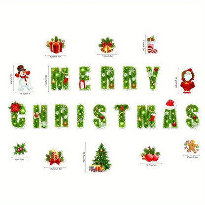 Magnetic Christmas Tree Fridge Decor – Santa & Reindeer Holiday Magnets for Refrigerator & Metal Surfaces