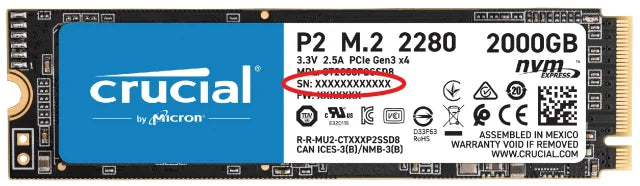 Crucial P3 Plus 1TB PCIe Gen4x4 NVMe M.2 SSD – 500GB, 1TB, 2TB, 5000MB/s Speed (OEM Package)