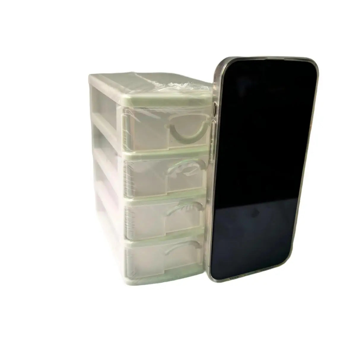 4 Layer Jewelry Storage Box - Transparent Drawer Organizer with Rhinestone Earring Storage Design