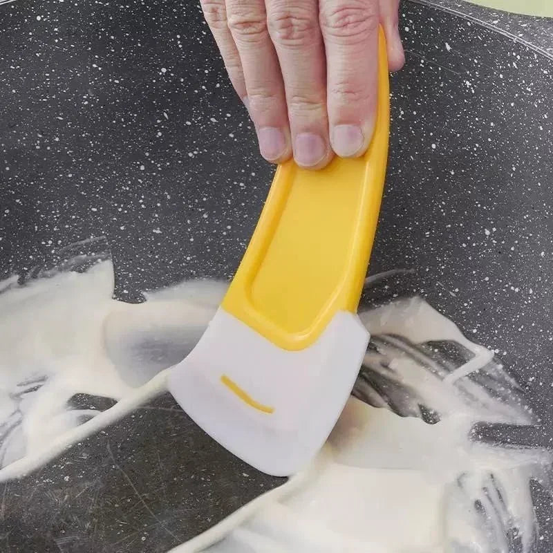 Soft Blade Kitchen Cleaning Spatula Scraper Brush | Pan, Pot & Dish Cleaner Tool for Cooking and Baking