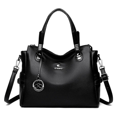 Luxury Women’s Leather Casual Tote Bag – High Quality Large Shoulder & Crossbody Handbag