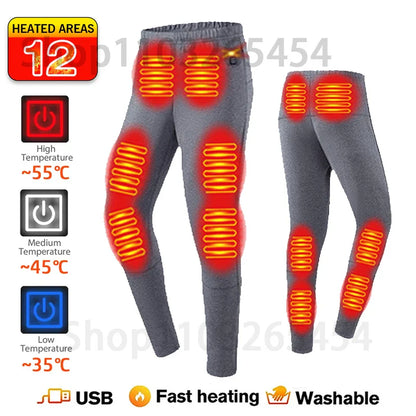 52-Zone USB Heated Winter Underwear for Men & Women – Thermal Electric Heating Jacket and Winter Clothing Accessories