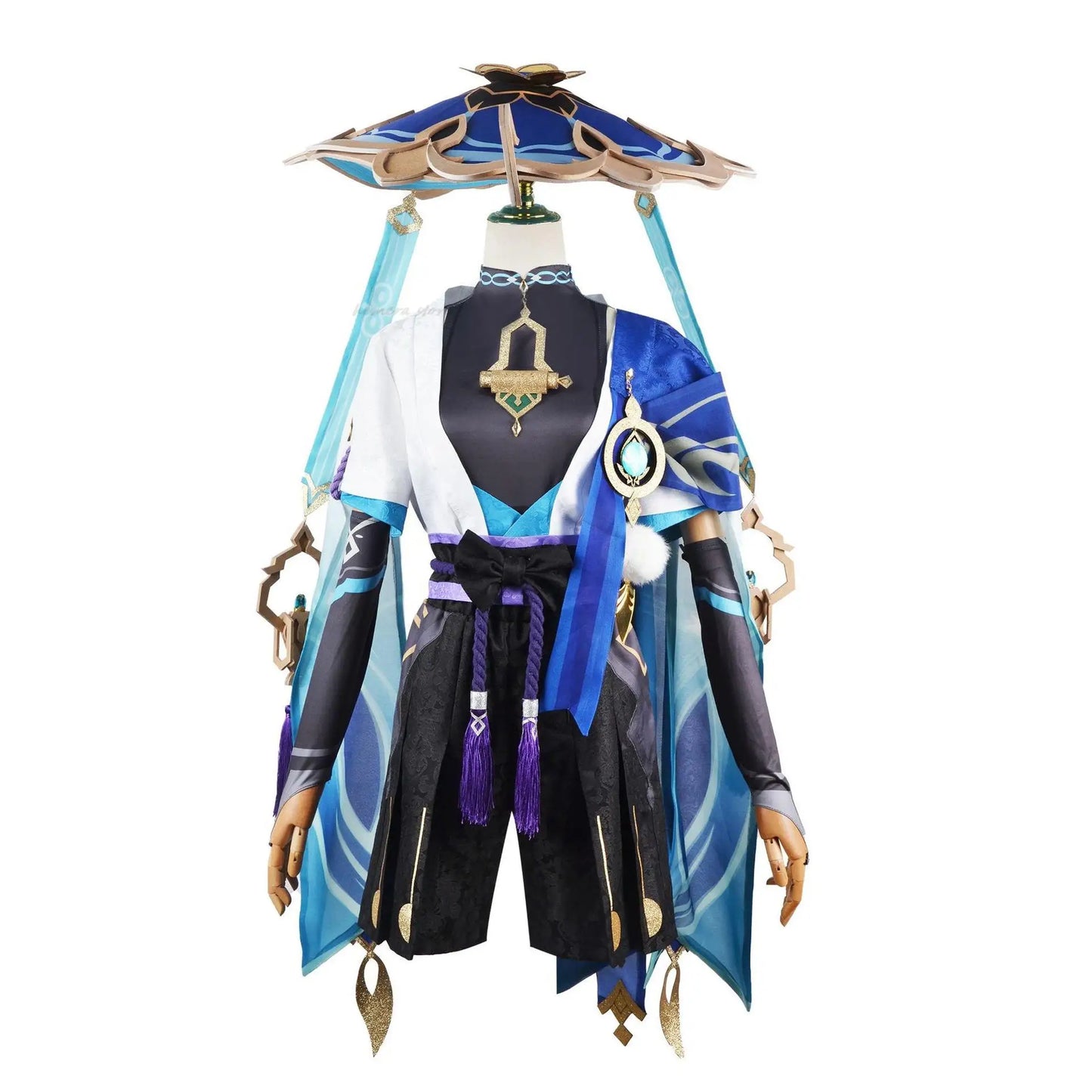 Scaramouche Wanderer Cosplay Accessories - 3D Printed Kunikuzushi Bamboo Hat Prop for Halloween & Comics