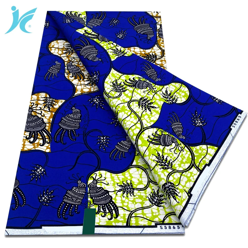 African Real Wax Print Fabric - 100% Cotton Ankara Sewing Material Wholesale Quality