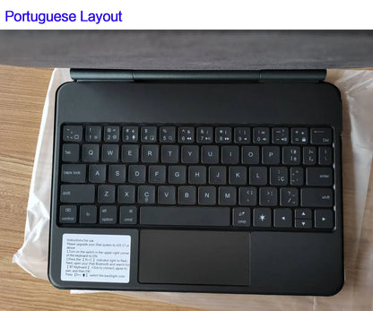 Backlit Magic Keyboard Case for iPad Pro 11/13" (2024 M4) & iPad Air M2 – Smart Folio Cover