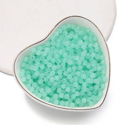 50/100pcs 4mm Colored Glass Jade Beads - Round Spacer Beads for DIY Earrings, Necklaces & Bracelets