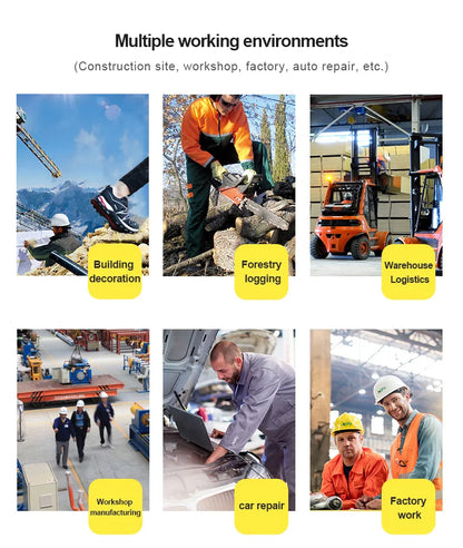 2024 Fashion Waterproof Security Work Boots – Protective Leather, Anti-Smash & Anti-Puncture Industrial Safety Shoes