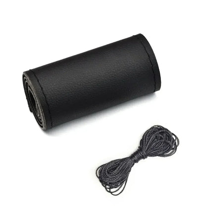 DIY Leather Steering Wheel Cover Kit - Needle & Thread Braided Car Interior Accessory