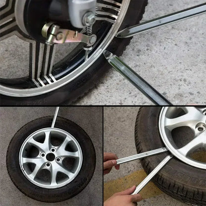 Car Tire Wrench & Rim Opener Tool – Steel Tire Iron Lever for Car, Motorcycle & Bicycle Repair