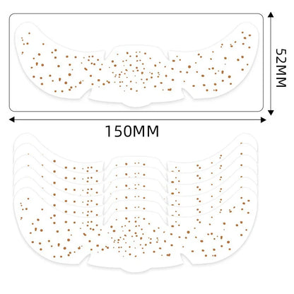 6pcs Metallic Fake Freckles Temporary Tattoos — Gold & Silver Face Stickers for Makeup and Hot Stamping