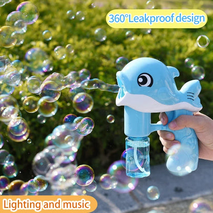 Whale Automatic Bubble Gun - Handheld Bubble Blower Toy for Summer Fun, Easter & Birthday Parties