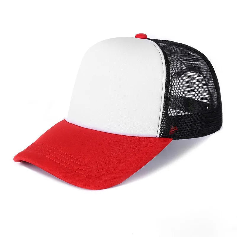 Custom Logo Mesh Trucker Cap - 5 Panel Snapback Baseball Hat for Men & Women Summer Sports Sun Hat