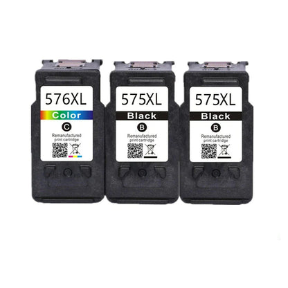 Remanufactured 575XL / 576XL Ink Cartridges – PG-575 CL-576 Compatible for Canon PIXMA TS3550i TS3551i TR4750i TR4751i Printer Replacement Ink