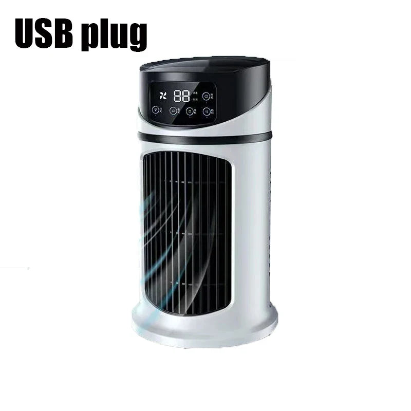 Portable USB Air Conditioner - Mini Water-Cooling Air Cooler Fan for Home & Office