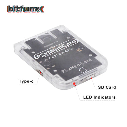 Bitfunx PSX Memory Card – PS1 Console Save Game Data for Sony PlayStation 1 & PS One