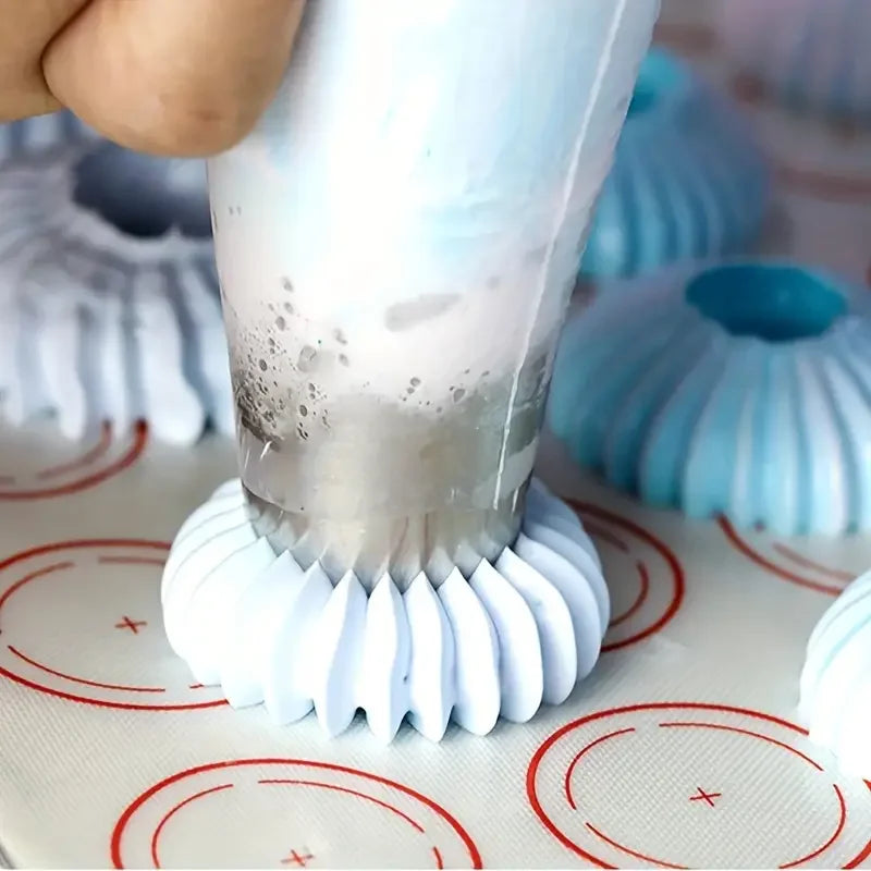 2PCS Large Stainless Steel Icing Nozzles – Cake Decorating Tips for Cakes, Cupcakes & Cookies