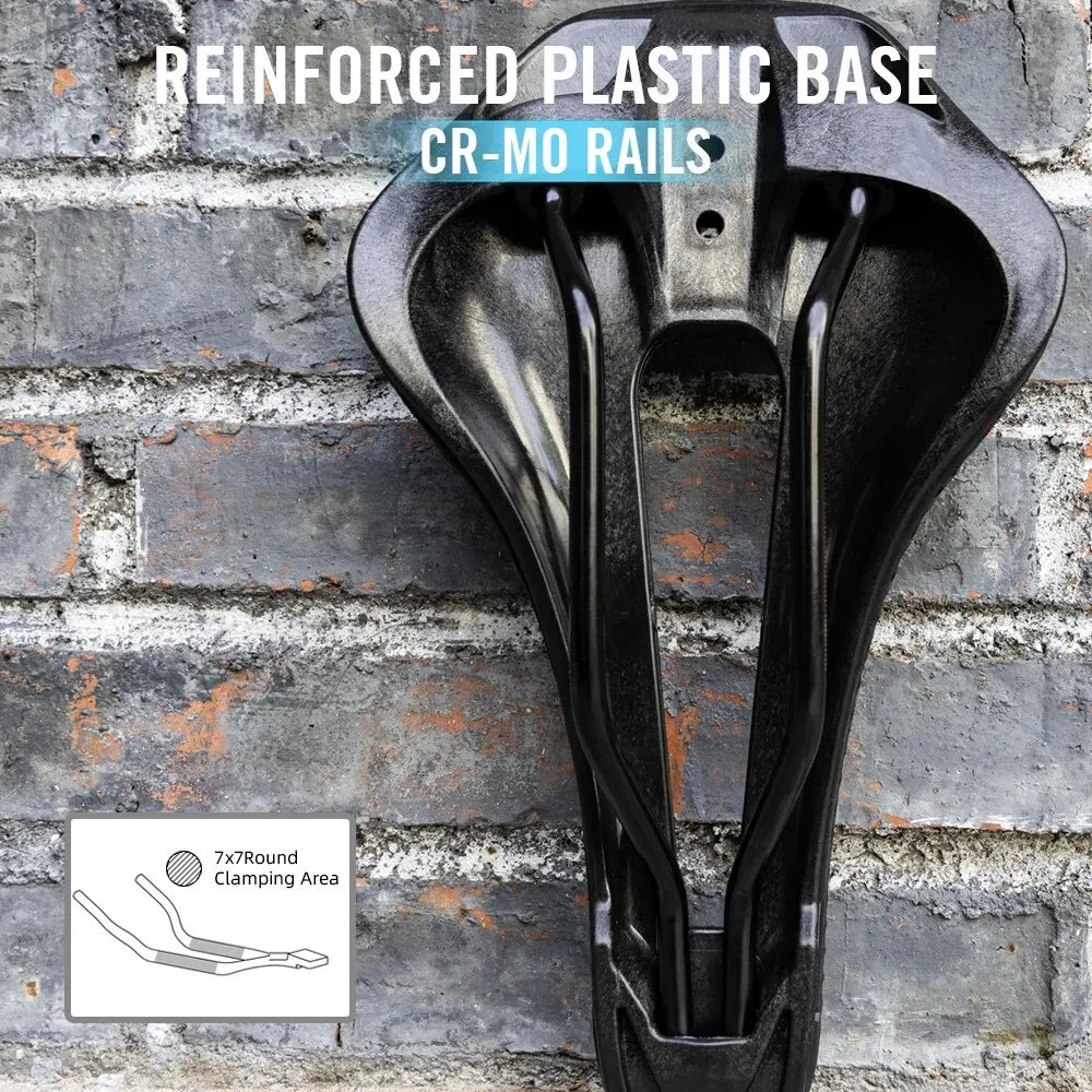RYET 3D Printed Bike Saddle - Ultralight Carbon Fiber, Hollow and Breathable Design for MTB, Gravel and Road Cycling