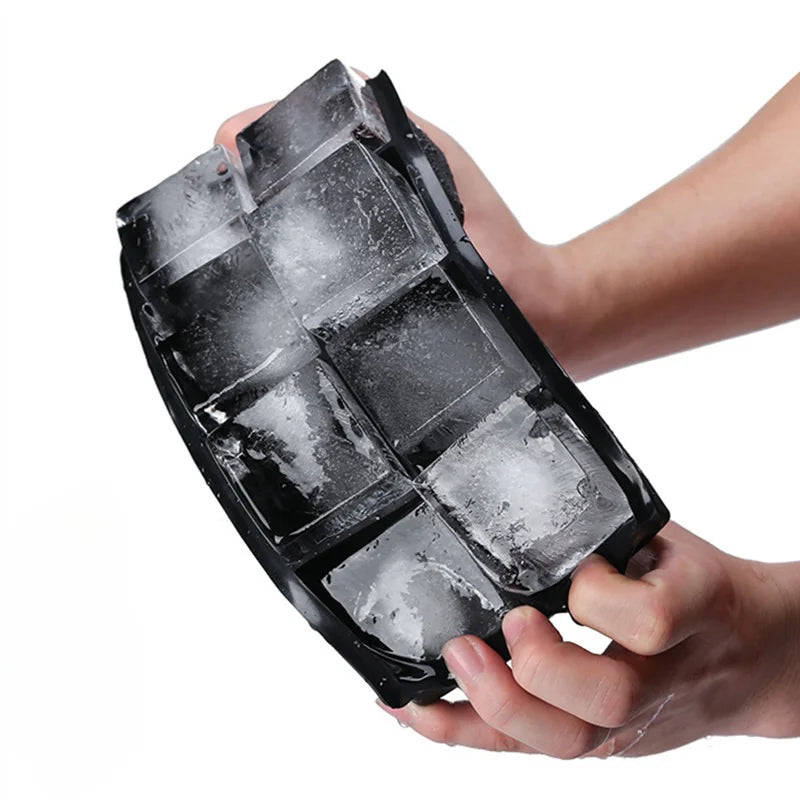 Silicone Ice Cube Maker with Lid - 4/6/8/15 Grid Ice Tray for Bar & Household Use, Ice Ball & Cube Mold