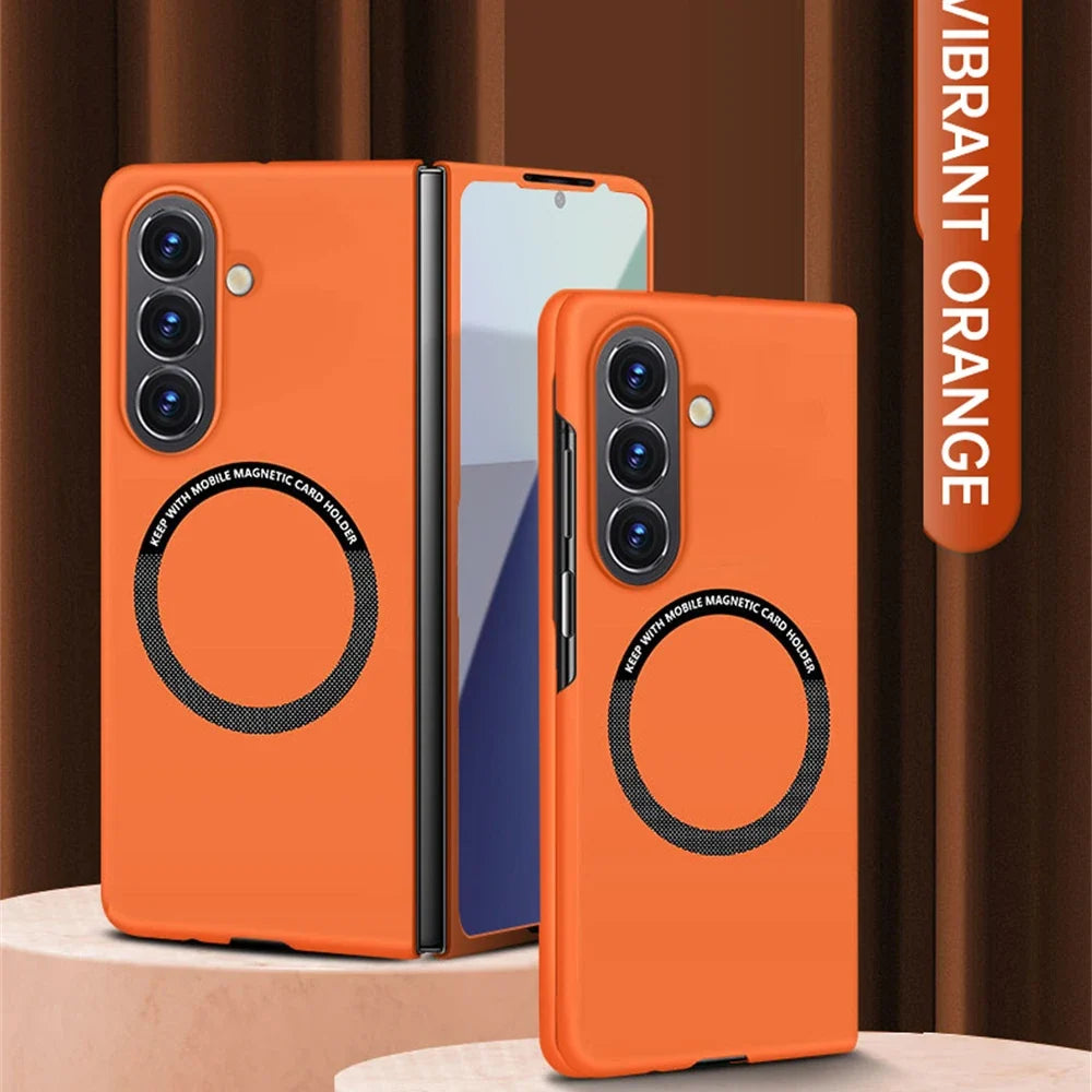 Samsung Galaxy Z Fold 3/4/5/6/7/8 Ultra Thin Skin Feel Case - MagSafe Magnetic Wireless Charging Cover