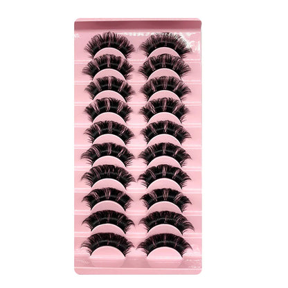 2/10 Pairs 3D Mink Russian Strip False Eyelashes – Dramatic Fake Lash Extensions for Makeup