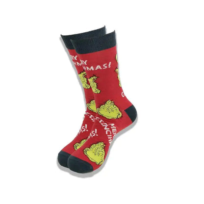 Men's Cartoon Character Crew Socks - Fun Novelty Cotton Casual Socks