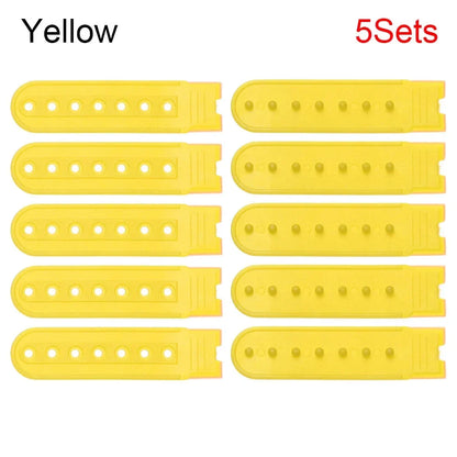5 Sets Snapback Strap Replacement - 7 Hole Colorful Hat Repair Buckle Clips for Baseball Cap Accessories