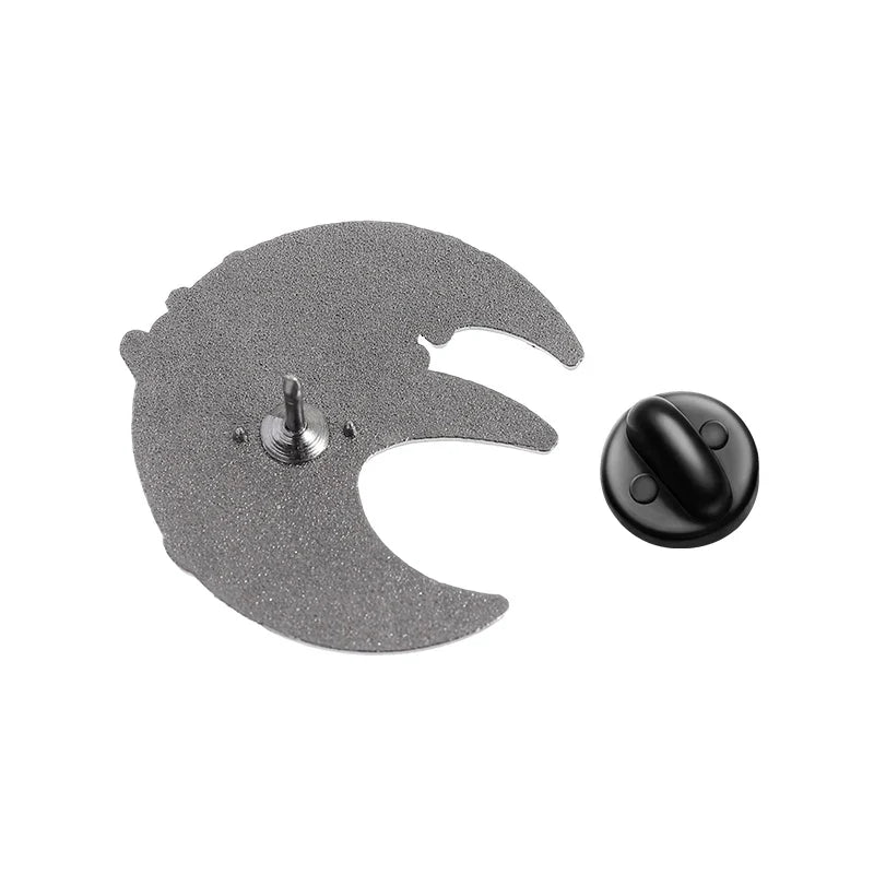 Soul Eater Crescent Moon Enamel Pin - Anime Gothic Brooch Lapel Badge Gift for Fans