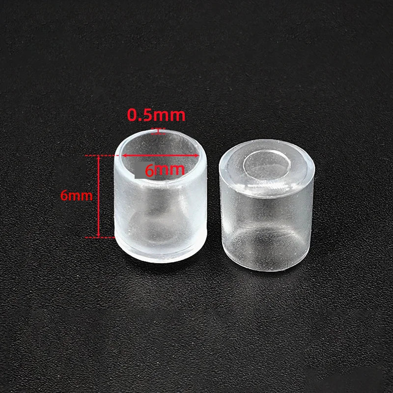 Transparent Silicone Furniture Leg Protectors - Round Chair & Table Foot Covers for Scratch Prevention