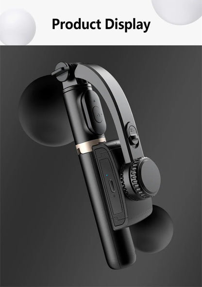 Q08 Handheld Gimbal Stabilizer with Selfie Stick & Fill Light – Bluetooth Tripod for Smartphone & Action Camera