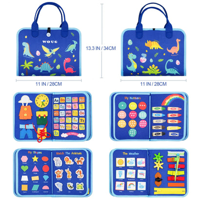 Montessori Toddler Busy Board – Educational Activity for Motor Skills & Baby Learning Toys for Travel