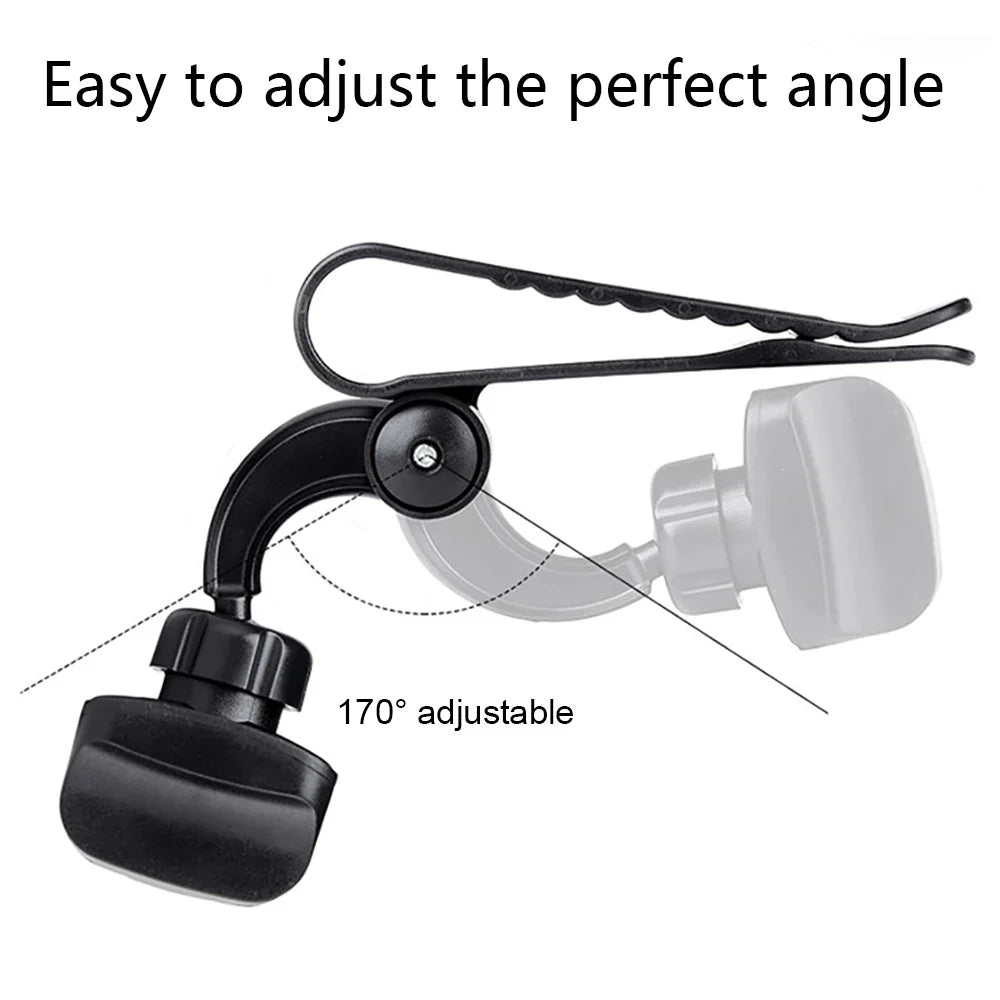 Car Sun Visor Phone Holder - 360° Rotating Universal Navigation Mount Clip
