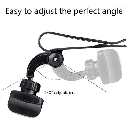 Car Sun Visor Phone Holder - 360° Rotating Universal Navigation Mount Clip