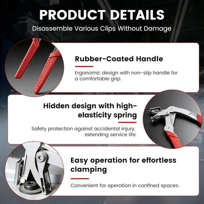 Auto Clip Removal Pliers - Damage-Free Car Trim & Door Panel Fastener Remover Tool