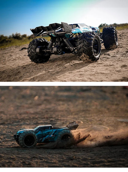 ZWN 1:16 4WD RC Monster Truck – 70KM/H High-Speed Drift Remote Control Car with LED for Kids, vs Wltoys 144001