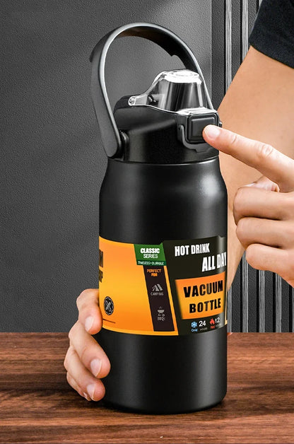 Outdoor Thermos – 304 Stainless Steel Thermal Mug, Vacuum Flask for Hot & Cold Drinks, Sports Water Bottle with Straw