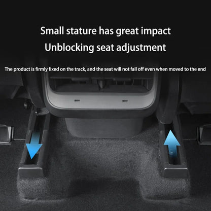 Tesla Model 3/Y Juniper 2025 Seat Rail Covers - 4PCS Rear Seat Slide Protectors Anti-Kick Interior Accessories