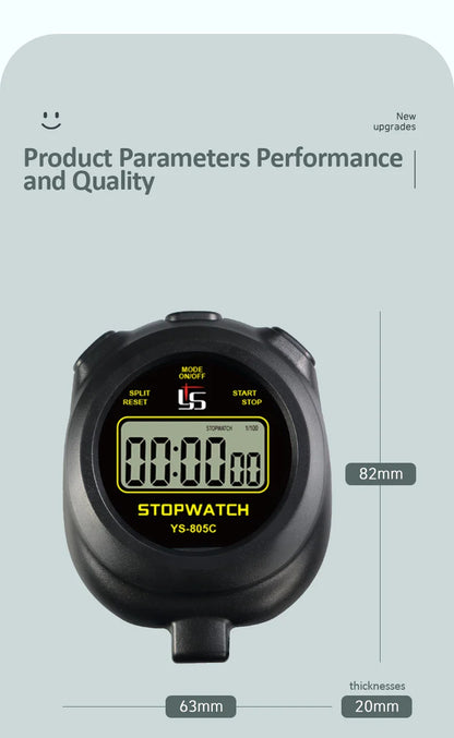 Professional Digital Pocket Stopwatch – Handheld Chronometer Timer with 0.01s Precision for Outdoor Sports & Training