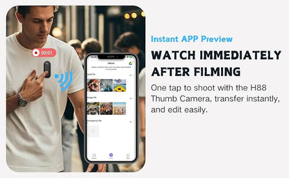 4K HD Mini Vlog Camera — WiFi Wireless Portable Action Body Cam for Sports, Travel & Photography
