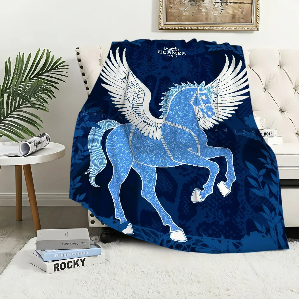 Luxury Plush Fashion Blanket – Soft Warm Flannel for Sofa, Bedroom, Office & Travel Gift