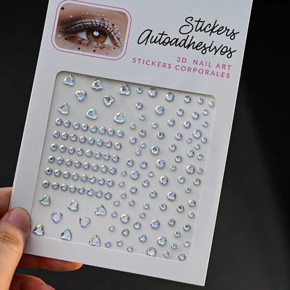 5D Face Diamond Gem Stickers - Colorful Rhinestone Body Makeup Tattoo for Festival, Nail Art & DIY Bling Style